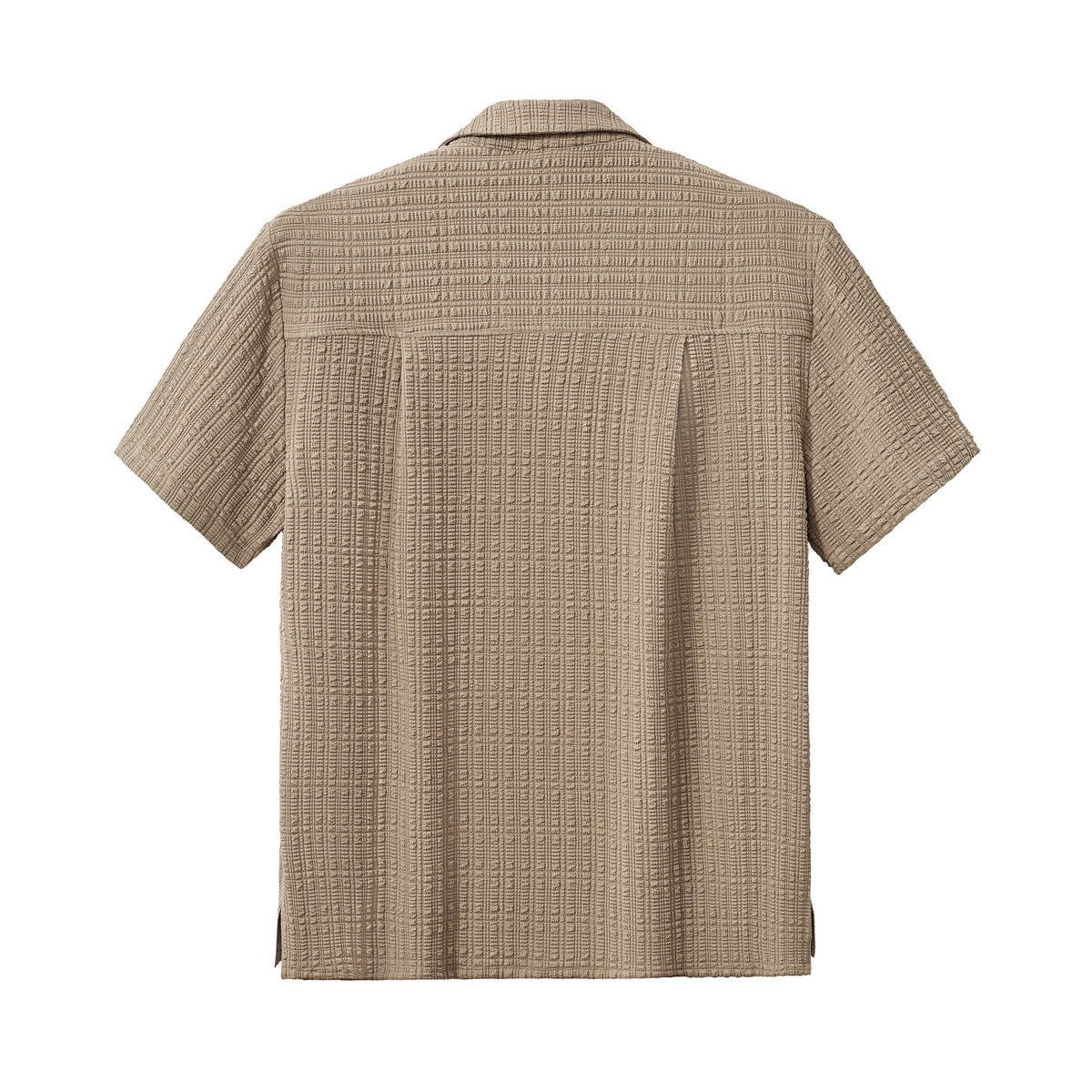 Barocco Loft Men's Textured Shirt & Pants Set - Brown