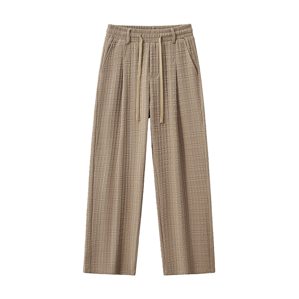 Barocco Loft Men's Textured Shirt & Pants Set - Brown