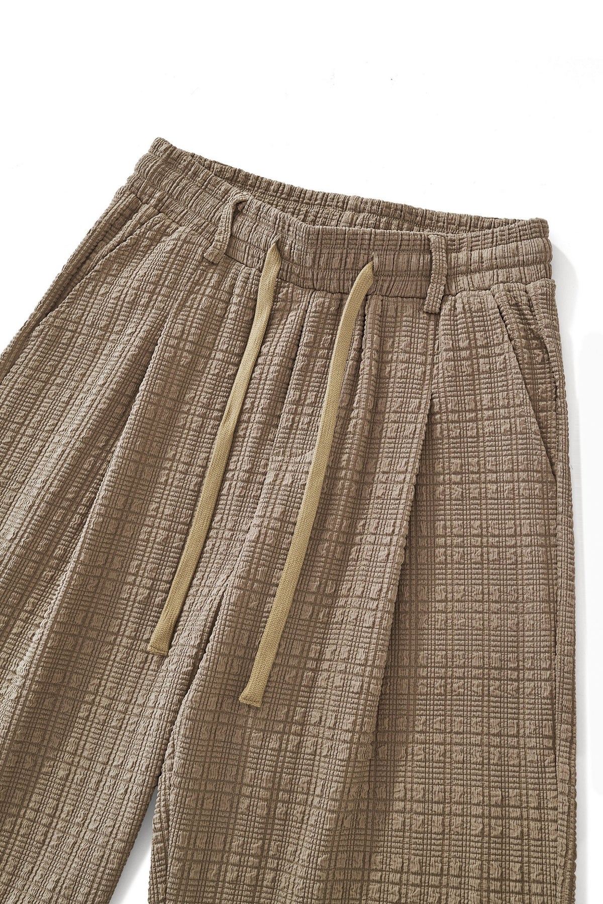 Barocco Loft Men's Textured Shirt & Pants Set - Brown