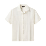 Barocco Loft Men's Textured Shirt & Pants Set - Taupe