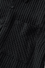 Drift Set – Waffle Textured Shirt & Short BLACK