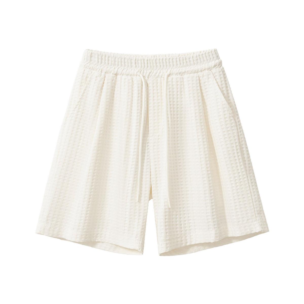 Drift Set – Waffle Textured Shirt & Short WHITE