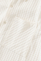 Drift Set – Waffle Textured Shirt & Short WHITE