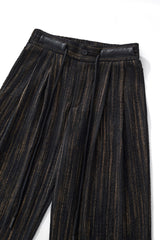 Canyon Set – Printed LS Shirt & Pleated pant BLACK