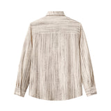 Barocco Canyon Men's Printed Long Sleeve Shirt & Pleated Pants Set - Taupe
