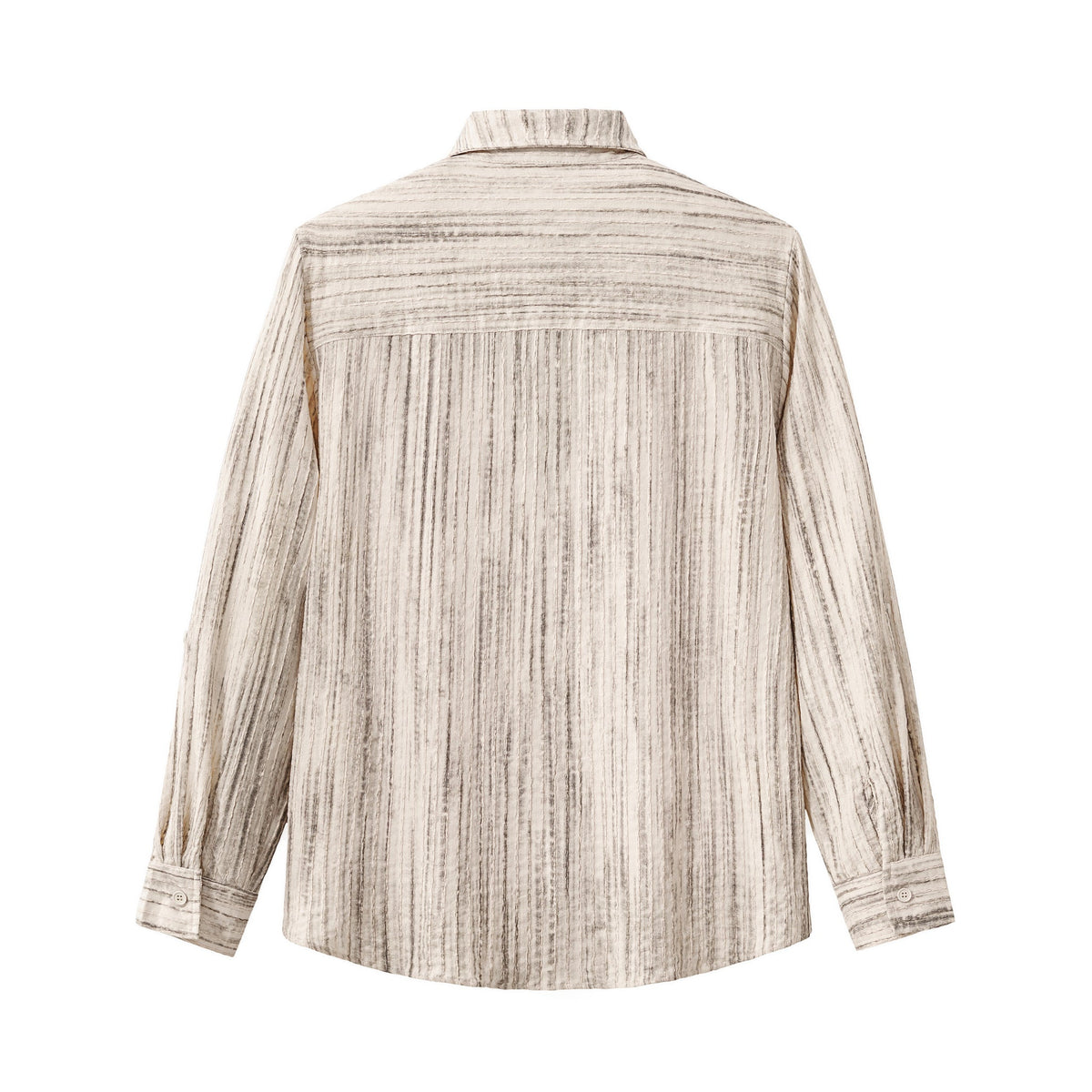 Barocco Canyon Men's Printed Long Sleeve Shirt & Pleated Pants Set - Taupe