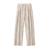 Barocco Canyon Men's Printed Long Sleeve Shirt & Pleated Pants Set - Taupe