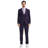 Men's Stacy Adams Hybrid-Fit 3pc Suit Set, Jacket Vest and Pants
