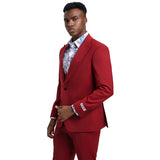 Men's Stacy Adams Hybrid-Fit 3pc Suit Set, Jacket Vest and Pants