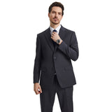 Men's Stacy Adams Hybrid-Fit 3pc Notch Lapel Suit Set, Jacket Vest and Pants