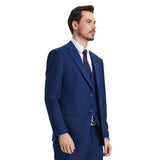 Men's Stacy Adams Hybrid-Fit 3pc Notch Lapel Suit Set, Jacket Vest and Pants