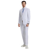 Men's Stacy Adams Hybrid-Fit 3pc Notch Lapel Suit Set, Jacket Vest and Pants