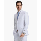 Men's Stacy Adams Hybrid-Fit 3pc Notch Lapel Suit Set, Jacket Vest and Pants