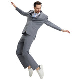 Men's Stacy Adams Hybrid-Fit 3pc Notch Lapel Suit Set, Jacket Vest and Pants