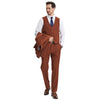 Men's Stacy Adams Hybrid-Fit 3pc Notch Lapel Suit Set, Jacket Vest and Pants