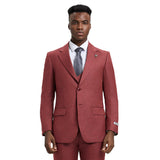 Men's Stacy Adams Sharkskin 3-Piece Suit