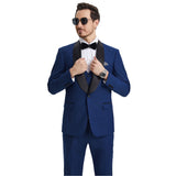 Men's Stacy Adams Hybrid-Fit 3pc Tuxedo Set