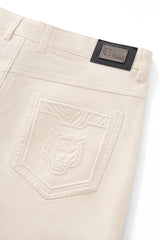 Barocco Apex Men's Stretch Shorts - Beige