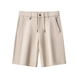 Barocco Apex Drawstring Men's Stretch Shorts - Beige