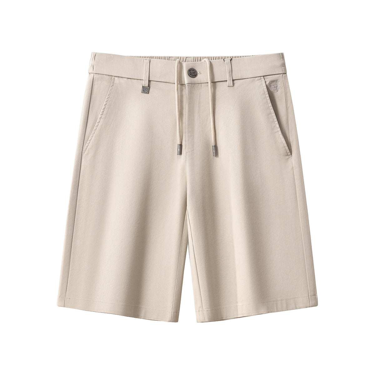 Barocco Apex Drawstring Men's Stretch Shorts - Beige