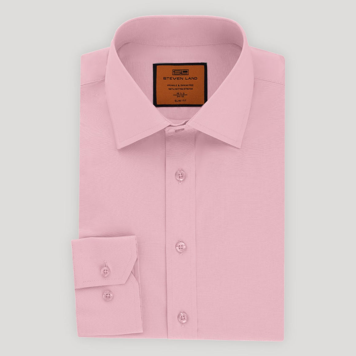 Men’s 4-Way Stretch Non-Iron Dress Shirt – Modern Slim Fit | Steven Land - TC-100