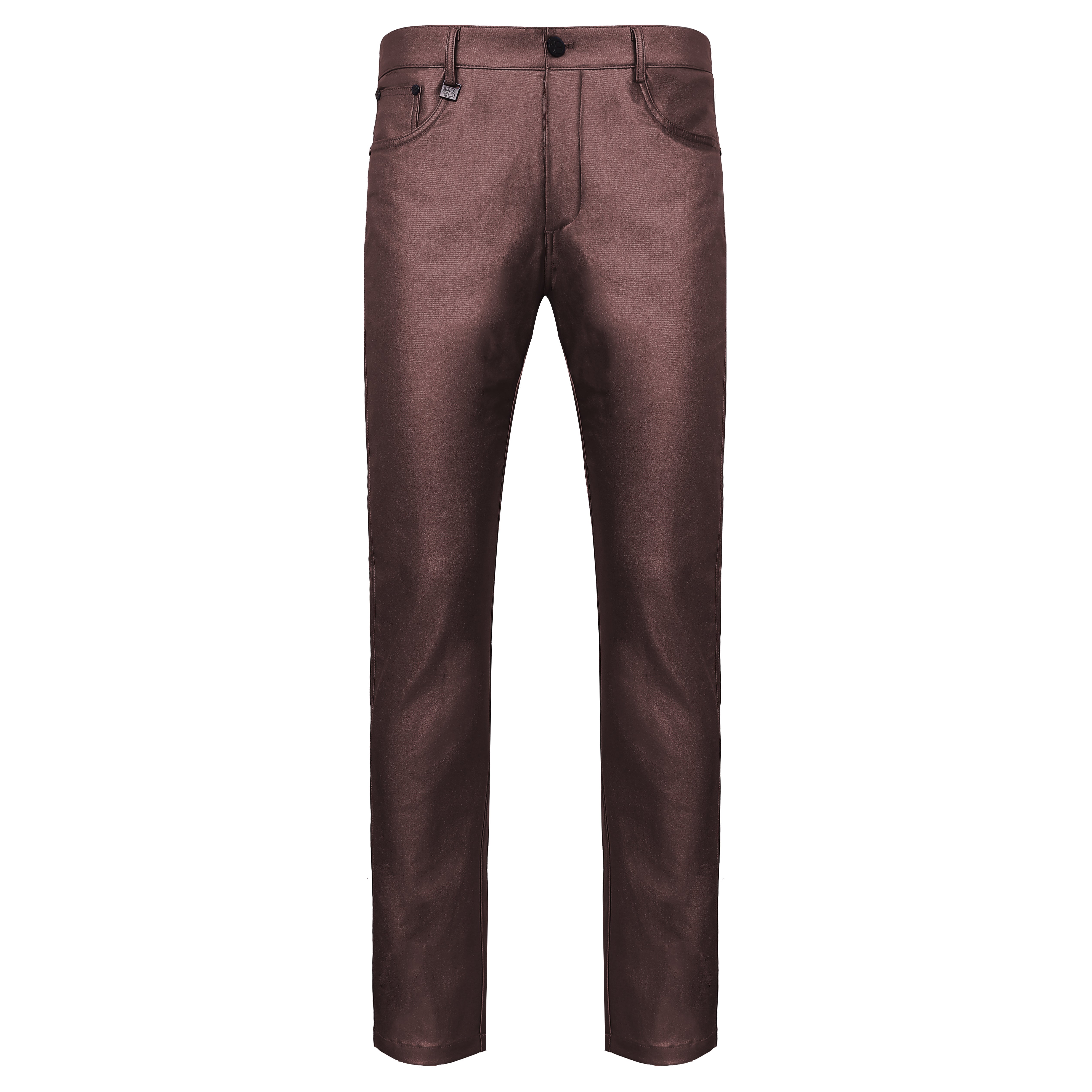 Versatile Vogue Metallic Jeans WINE