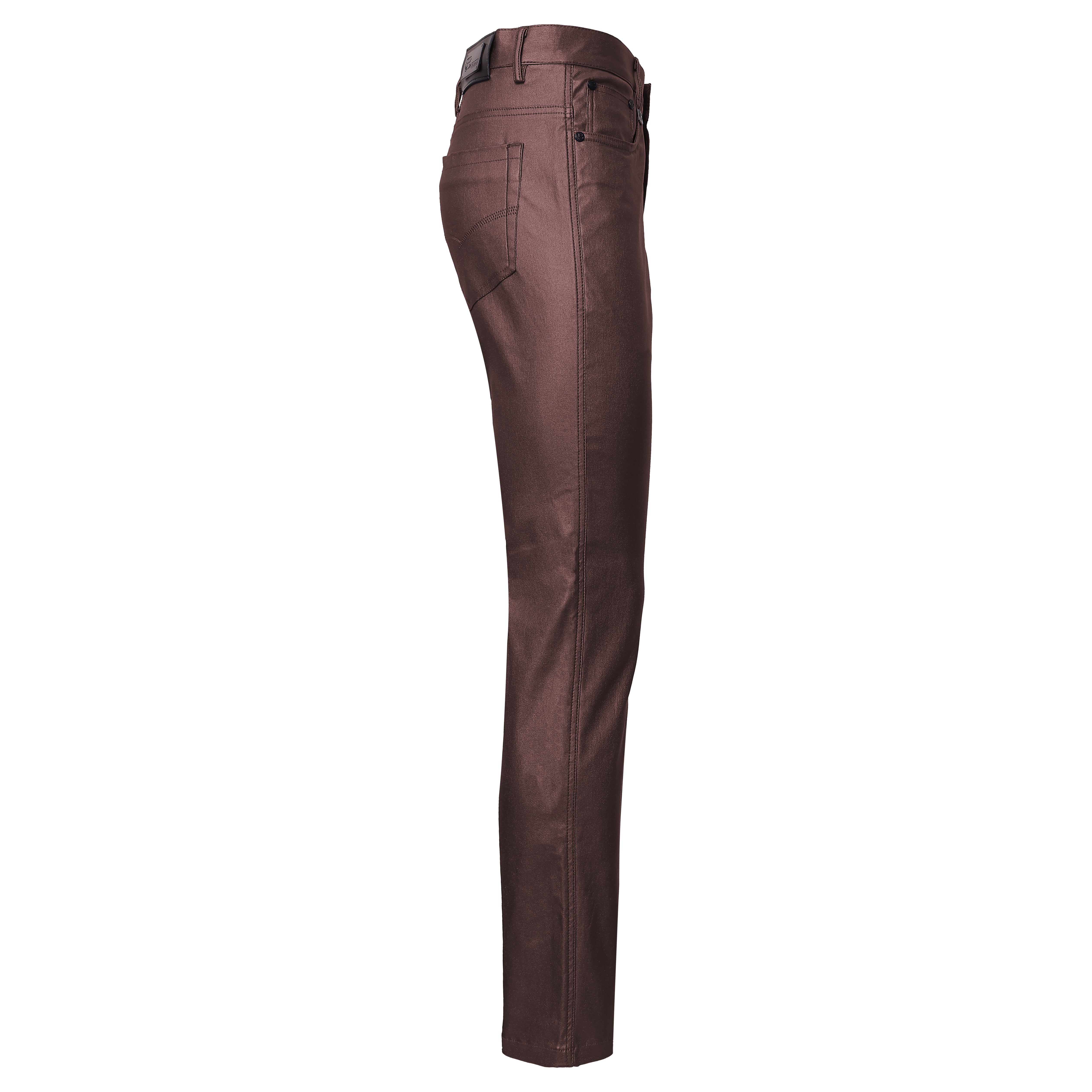 Versatile Vogue Metallic Jeans WINE