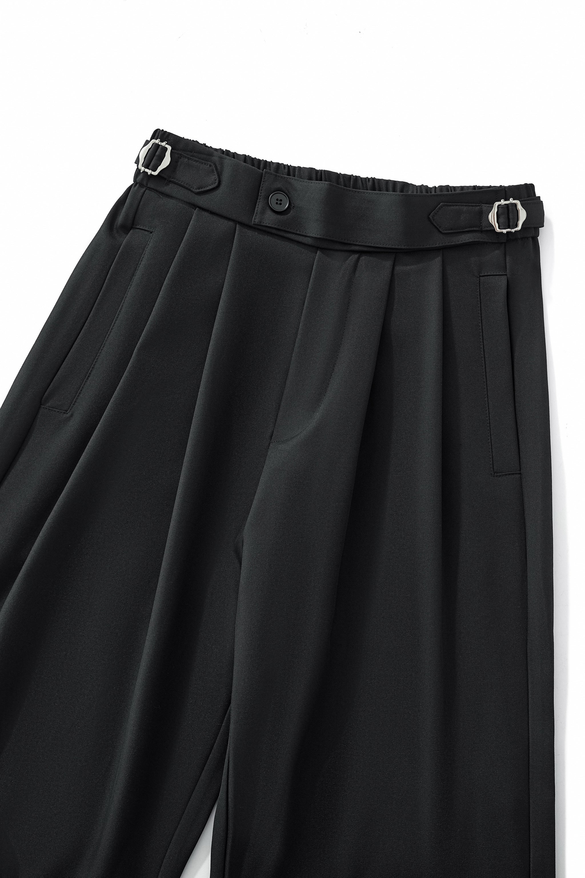 Wellington Side-Tab Trousers BLACK