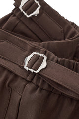 Wellington Side-Tab Trousers COFFEE