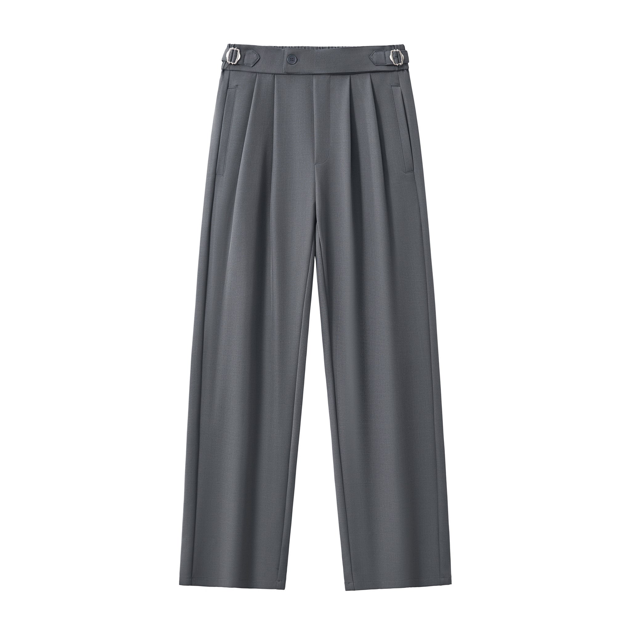 Wellington Side-Tab Trousers GREY – Franky Fashion