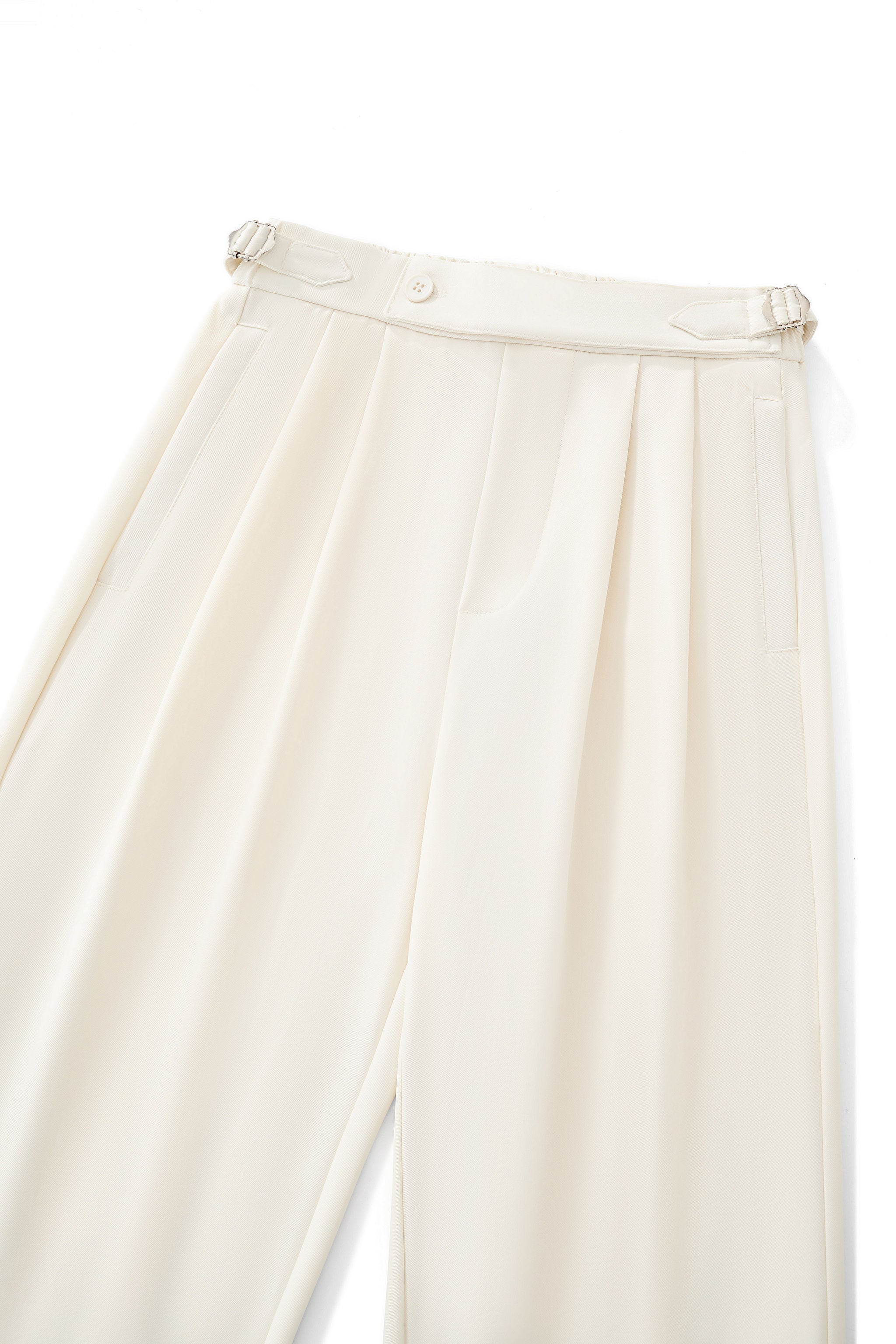 Wellington Side-Tab Trousers IVORY