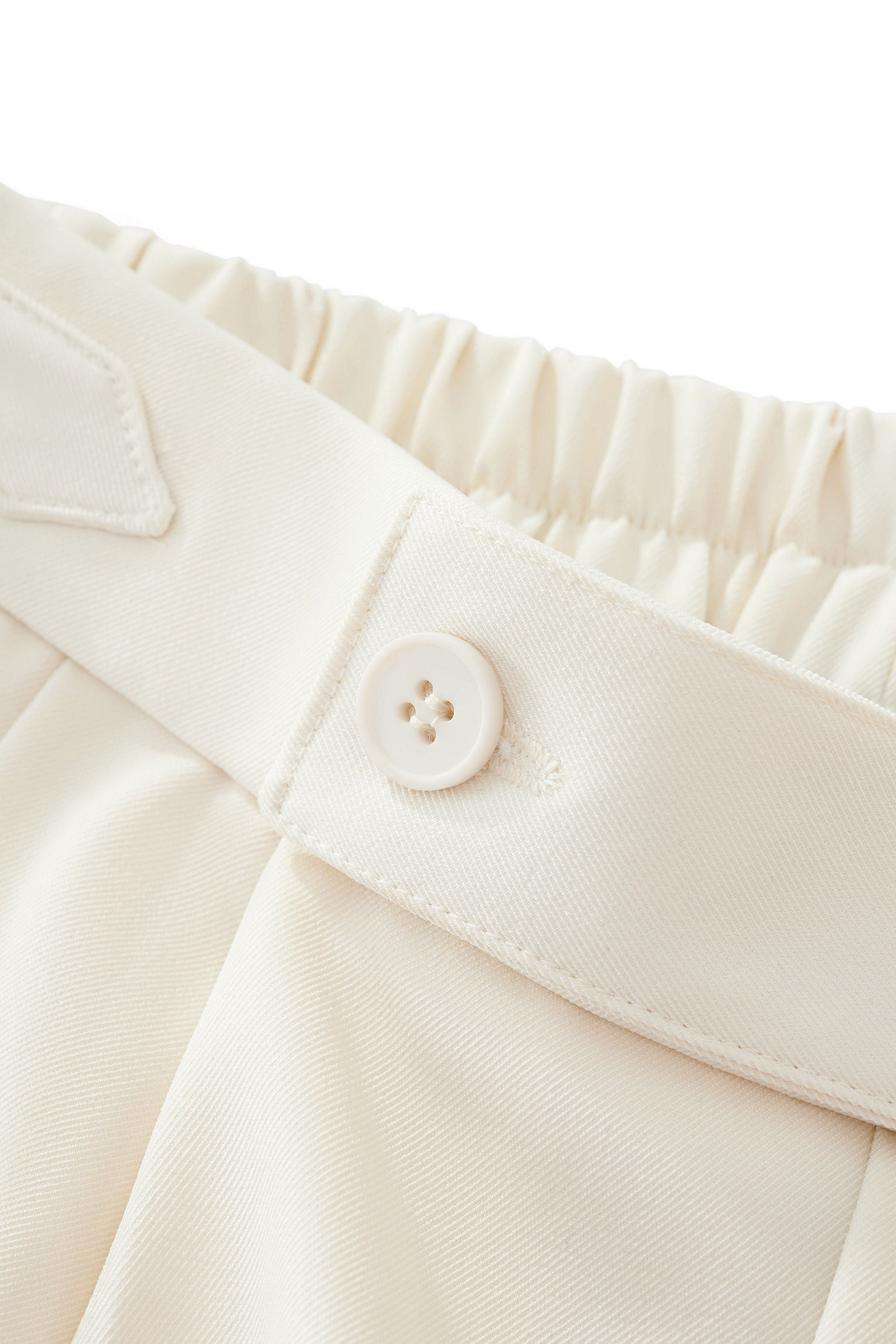 Wellington Side-Tab Trousers IVORY