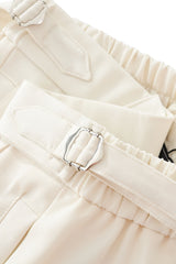 Wellington Side-Tab Trousers IVORY