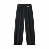 Kingsley Side-Tab Trousers BLACK