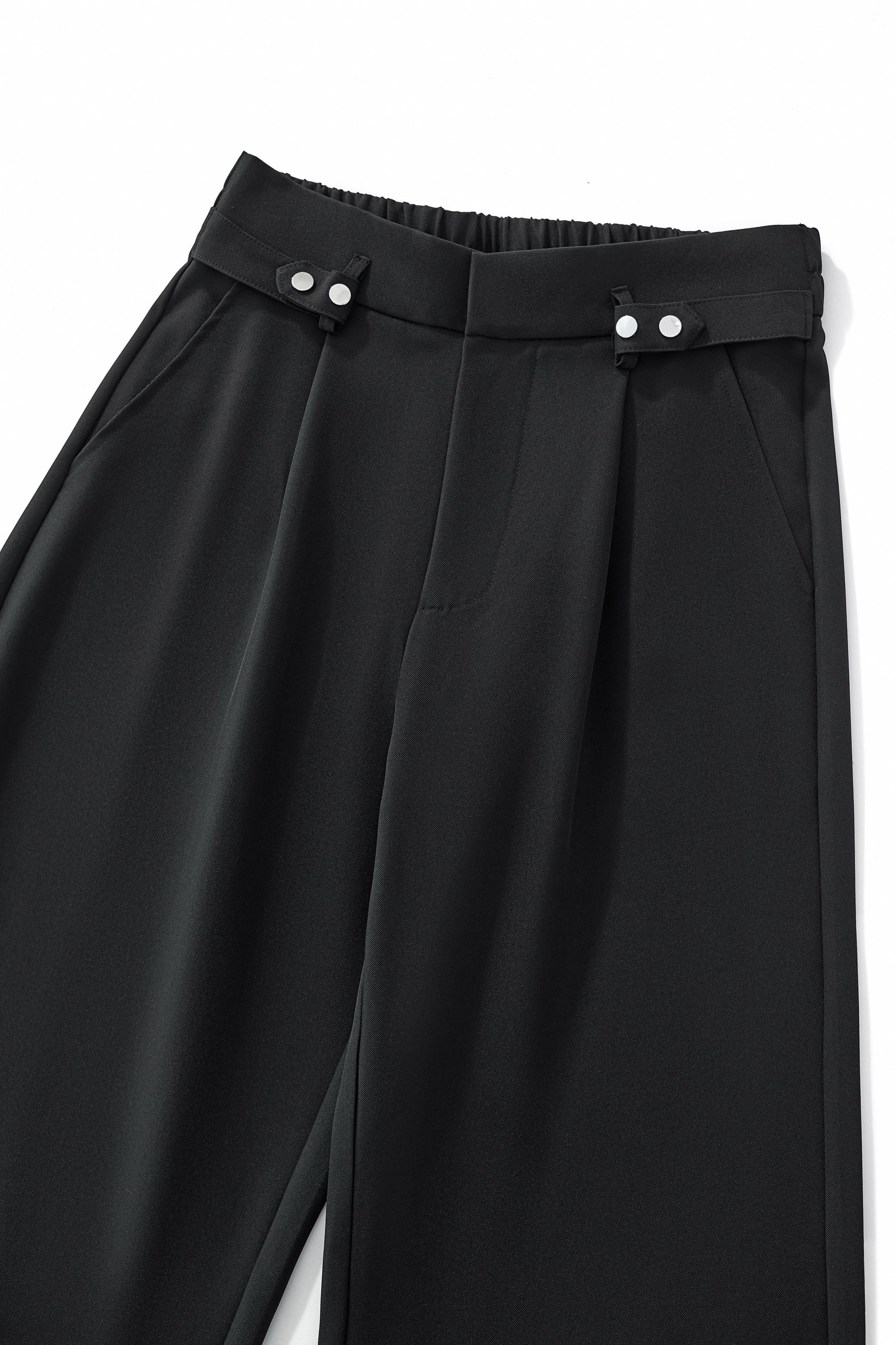 Kingsley Side-Tab Trousers BLACK