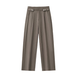 Kingsley Side-Tab Trousers BROWN