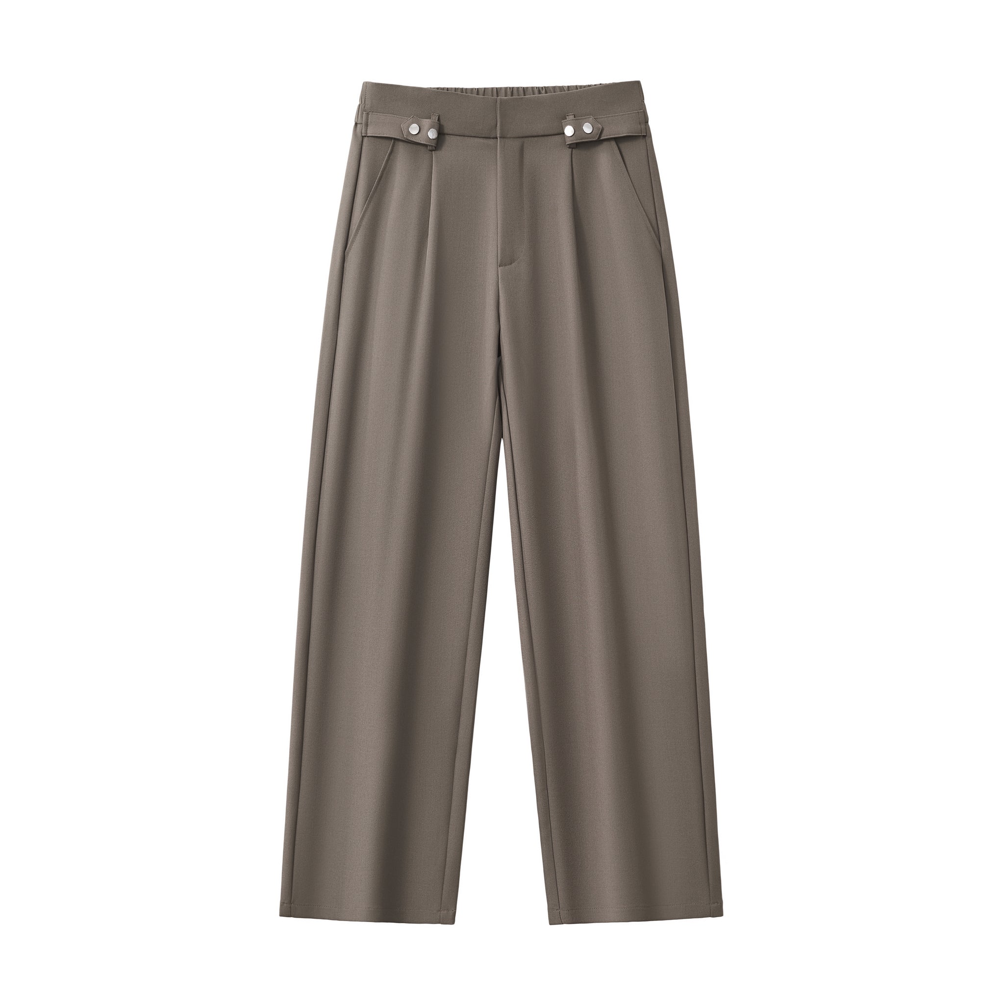 Kingsley Side-Tab Trousers BROWN
