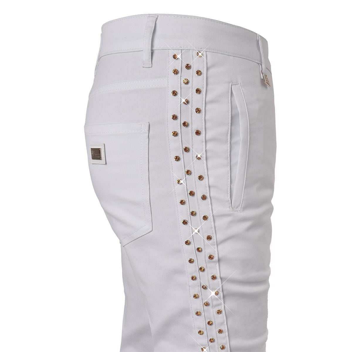 Barocco Key Piece Men's Pants - White/Gold