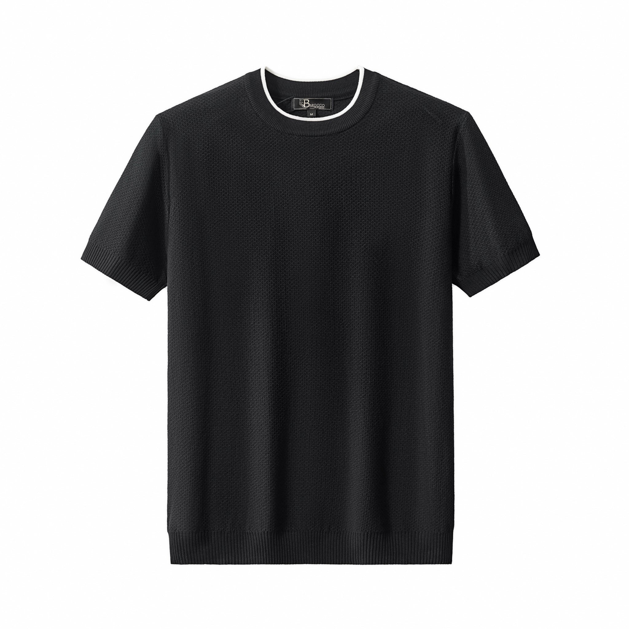 Textura Knit Tee BLACK