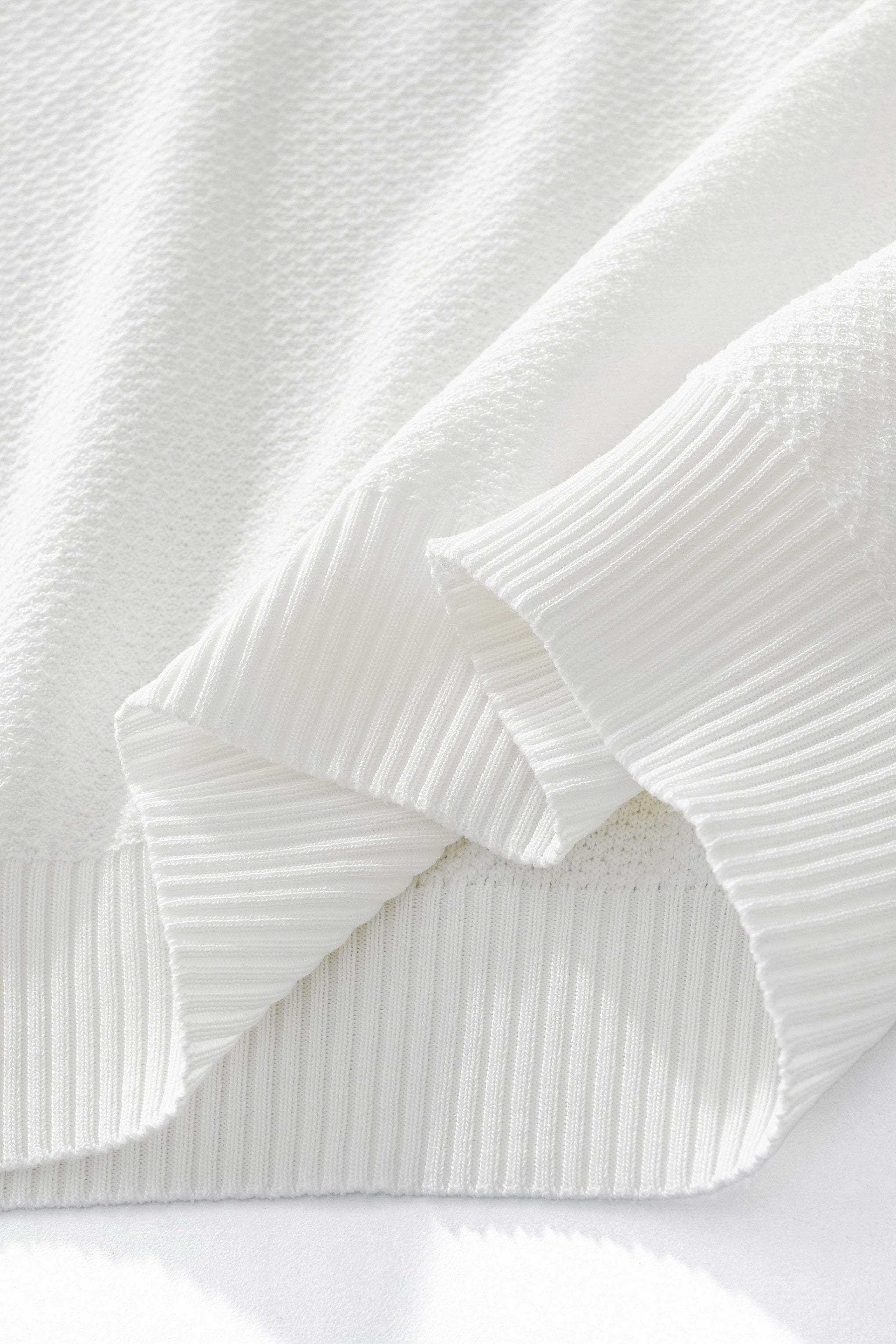 Textura Knit Tee WHITE