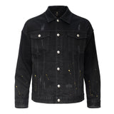 Tiger Threads Denim Jacket - CENTURY PENTHOUSE BLACK/GOLD