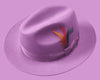 Men’s Pink Untouchable fedora hat 100% wool STATEMENT SUITS UNTOUCHABLE