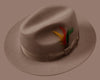 Men’s Taupe Untouchable fedora hat 100% wool STATEMENT SUITS UNTOUCHABLE