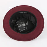 Broadway Fine Australian Wool Fedora Hat – Burgundy & Black | WH-103