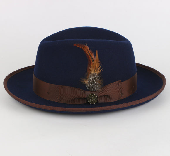 Domingo Fine Australian Wool Fedora Hat – Modern Luxury | Navy | WH-107