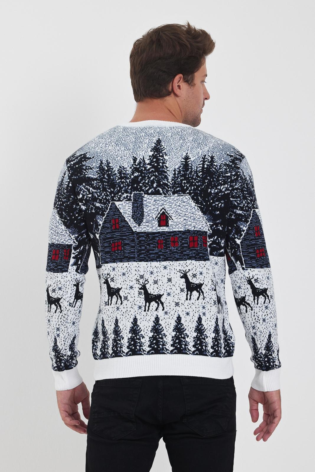 Men’s European Christmas Sweater – Elegant Holiday Knitwear | Galani 52502