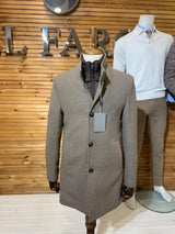 Men’s Brown “El Faro” Double-Collar Jacket – Modern Fit | BESPOKE UG069960