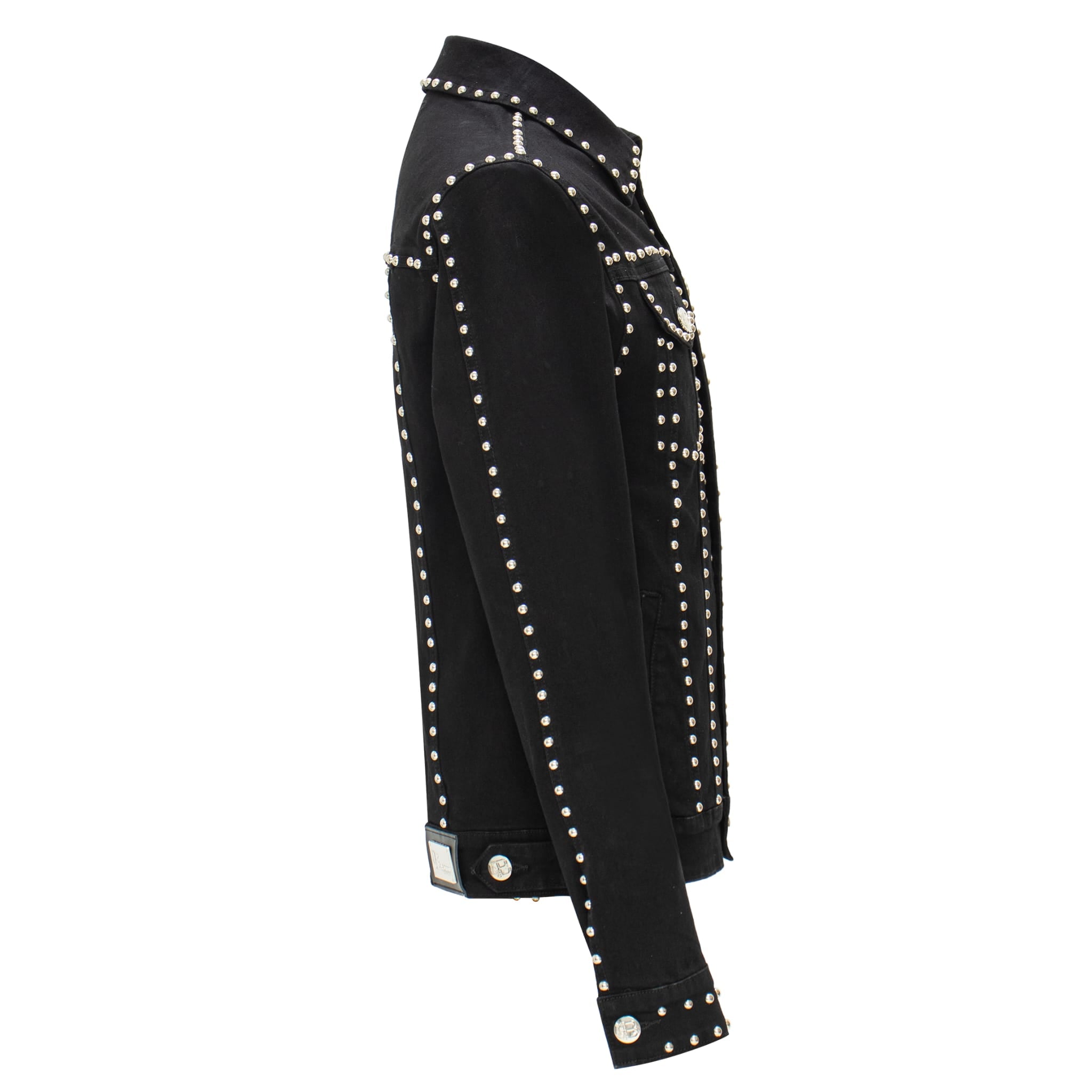 Barocco Studded Jean Jacket Stretch | JJ200 Black