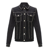 Barocco Studded Jean Jacket Stretch | JJ200 Black