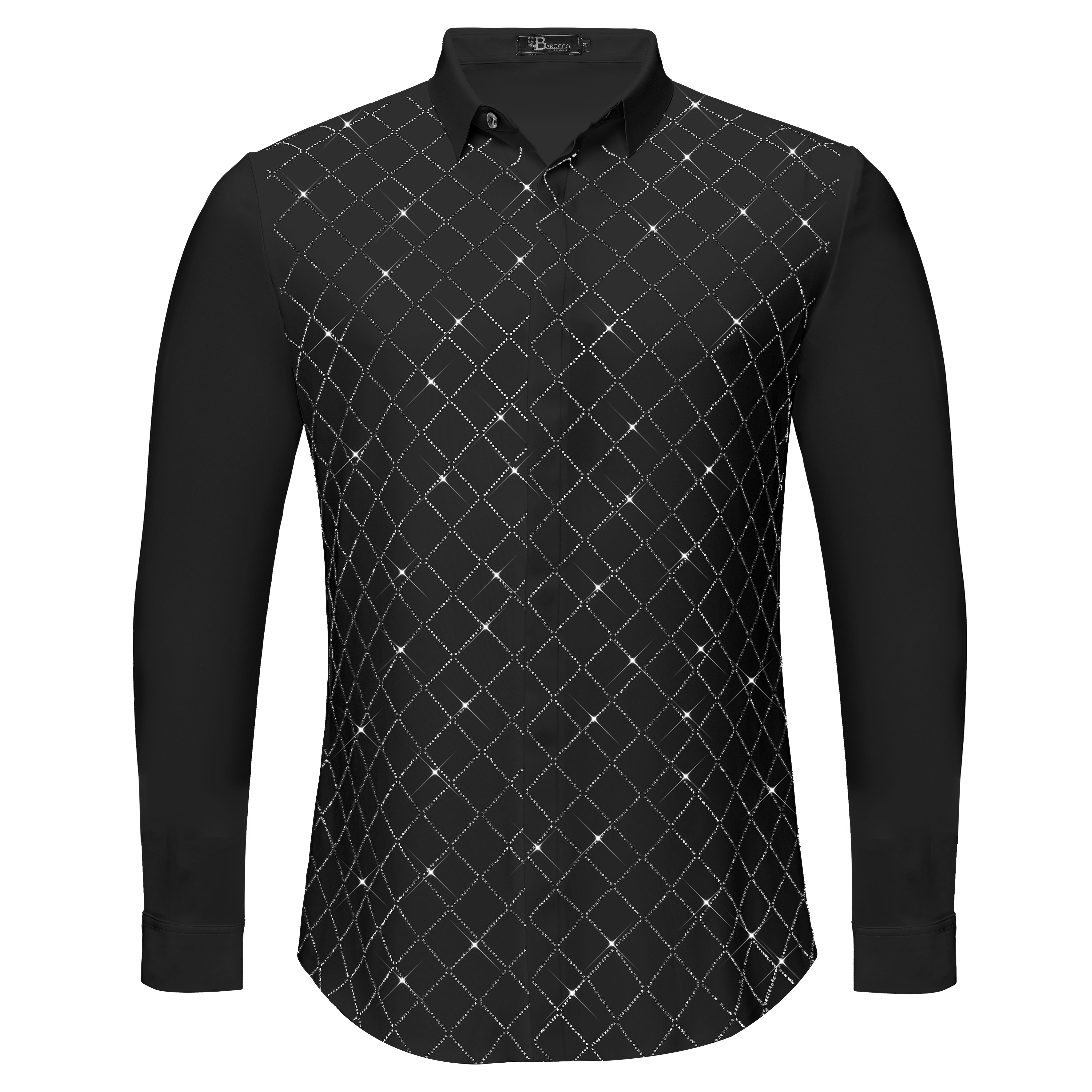 Electric Aura Button-Up Shirt BLACK/SILVER